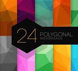 24张高清晶格化背景图片：24 Polygonal Backgrounds